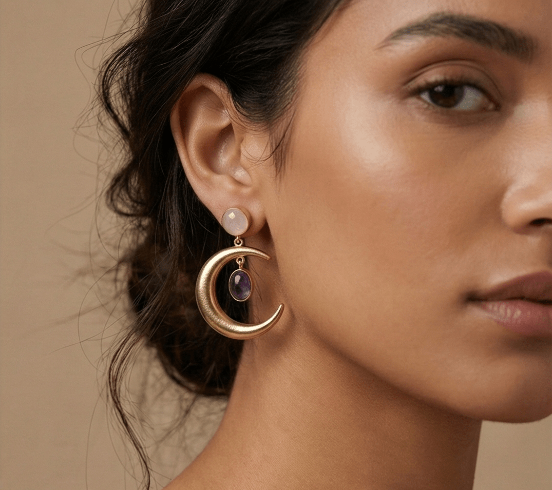 Stone Earrings - Aurvi