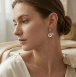 18k Gold plated Anti Tarnish Dual Charm Earrings - Aurvi