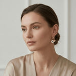 18k Gold plated Anti Tarnish Dual Charm Earrings - Aurvi