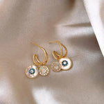 18k Gold plated Anti Tarnish Dual Charm Earrings - Aurvi