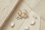 18k Gold plated Anti Tarnish Dual Charm Earrings - Aurvi