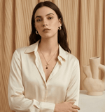 18k Gold Plated Anti Tarnish Red Rose Pendant Necklace - Aurvi