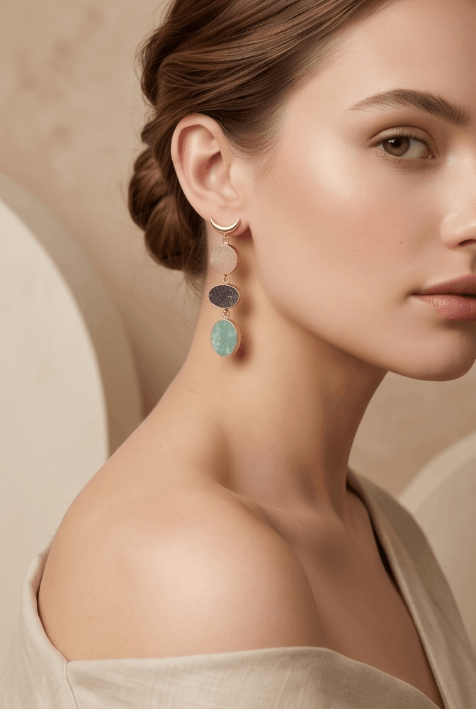 Nirva Moon drop Earrings