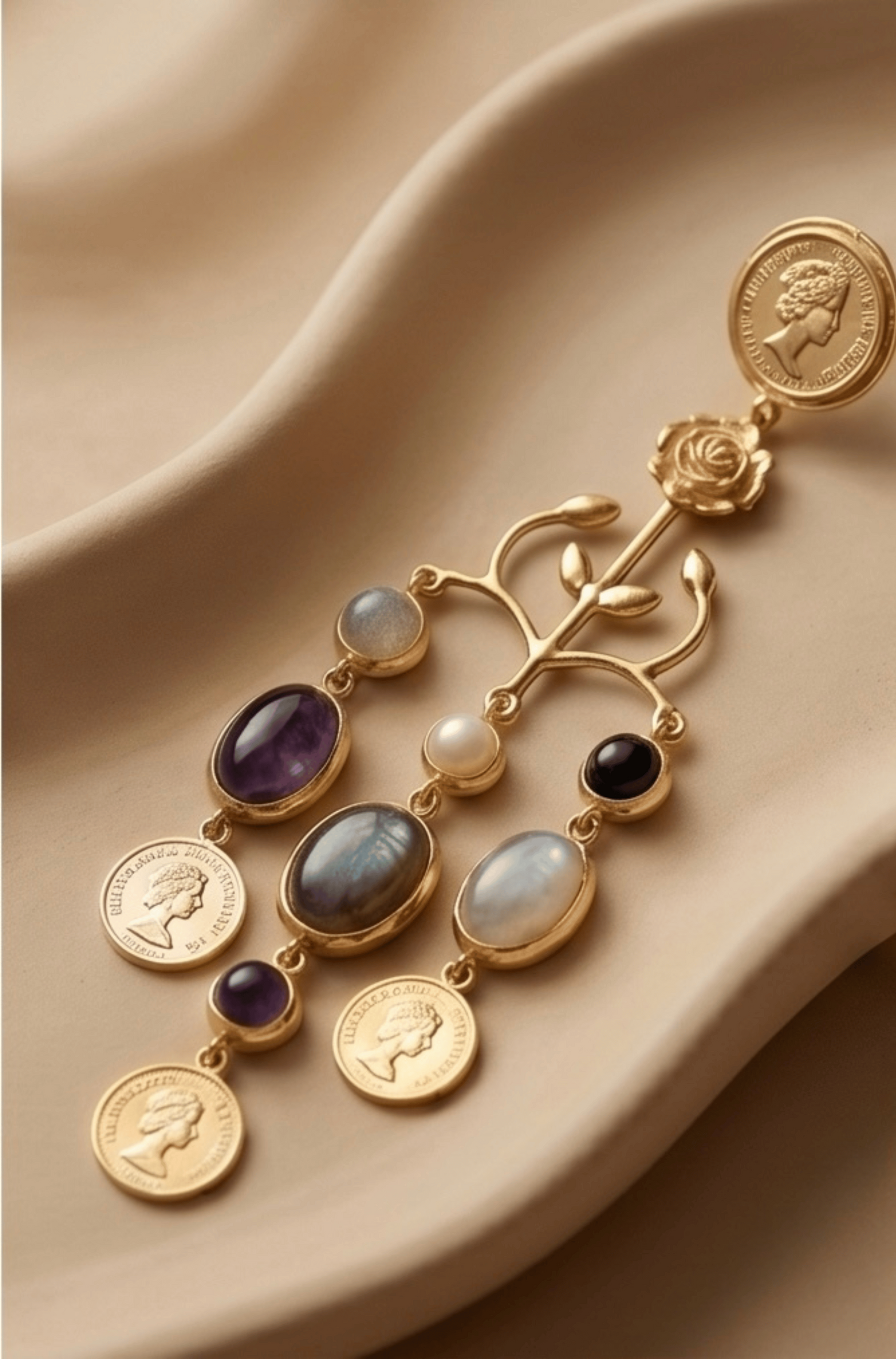 Manira Amethyst Cascade Earrings
