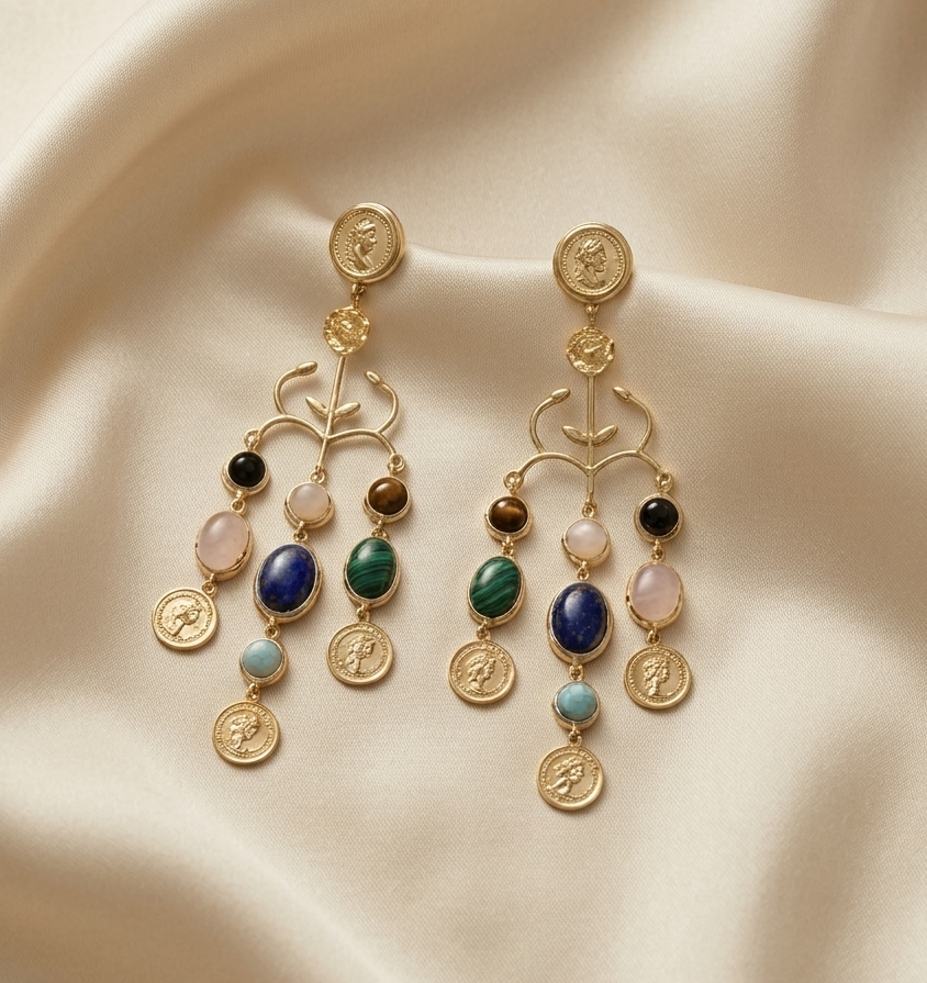 Manira Lapis Lazuli Cascade Earrings
