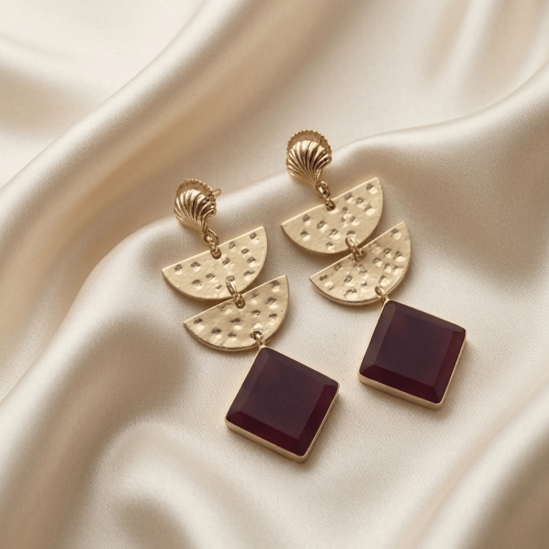 Rohini Garnet Danglers