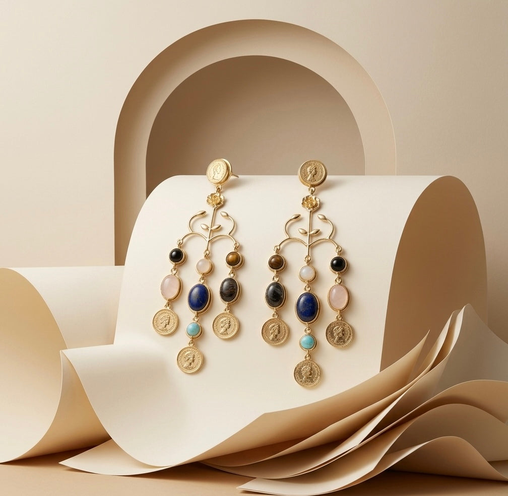 Manira Lapis Lazuli Cascade Earrings