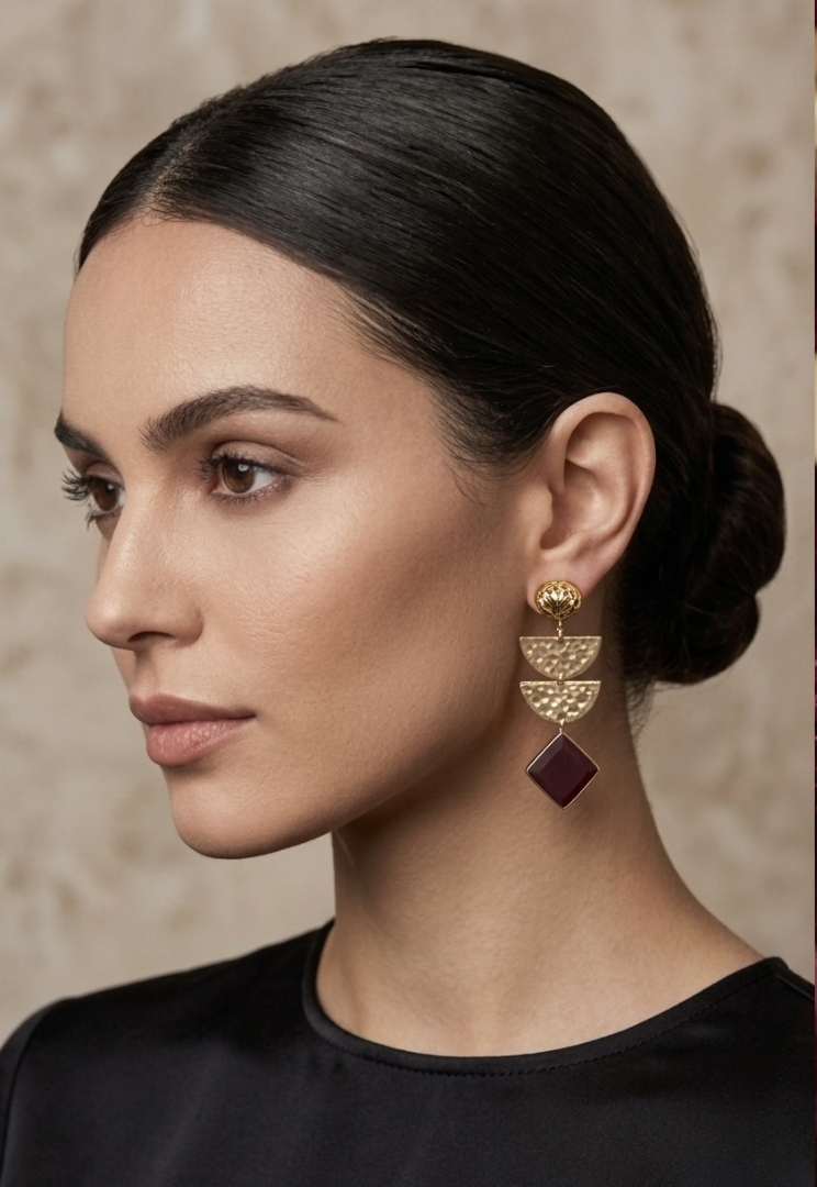Rohini Garnet Danglers