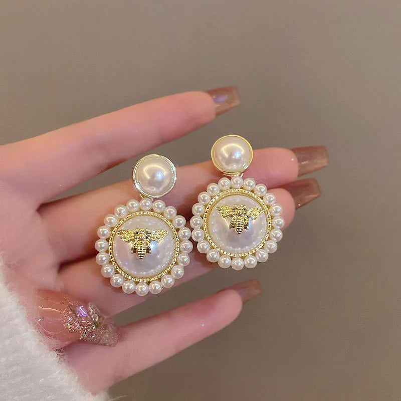 Small Chanel style earrings