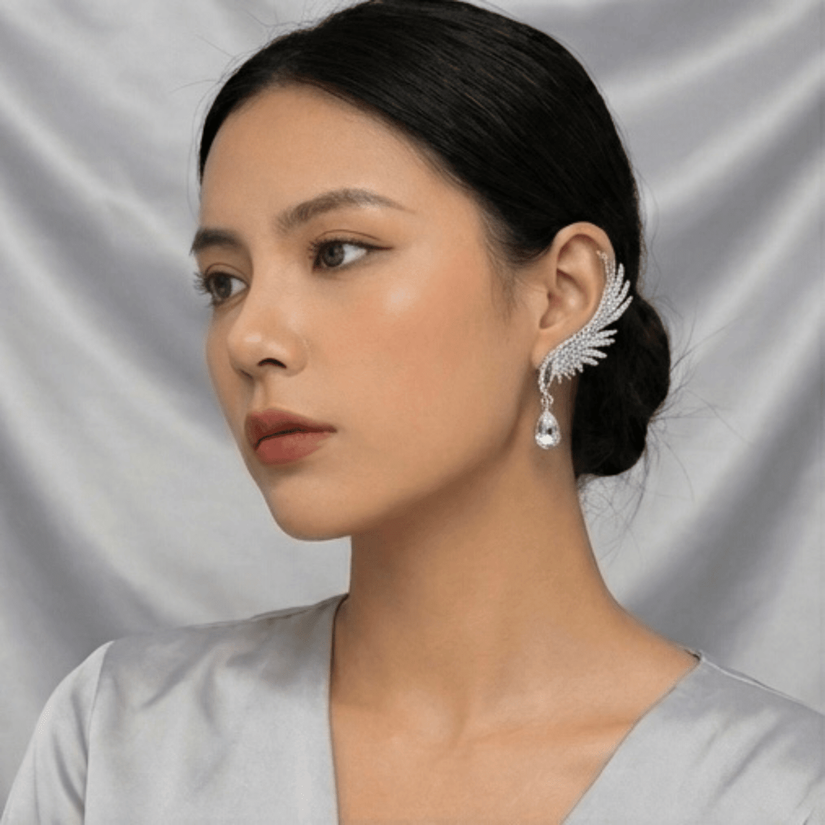Angel Wings Elf Water Drop Ear Clip - Aurvi