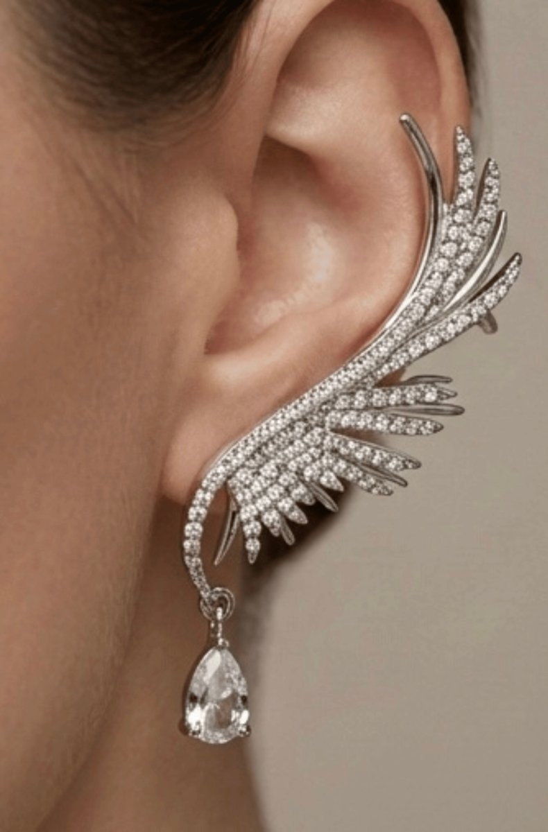 Angel Wings Elf Water Drop Ear Clip - Aurvi