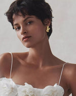 Anti Tarnish Half Flower Earring - Aurvi