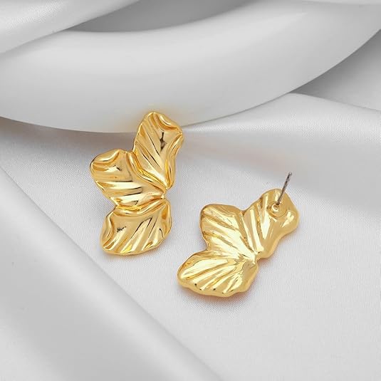 Anti Tarnish Half Flower Earring - Aurvi