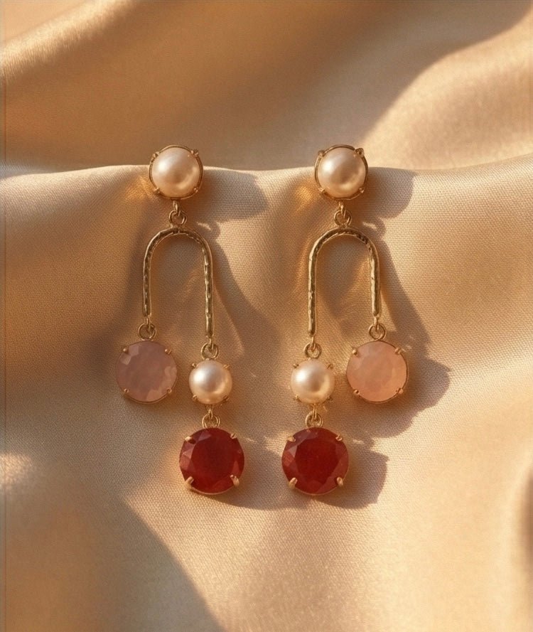 Avira Arch Drop Earrings - Aurvi