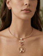 Avira Carnelian Flowline Choker Set - Aurvi