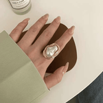 Baroque Pearl Adjustable Ring - Aurvi