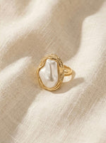 Baroque Pearl Adjustable Ring - Aurvi