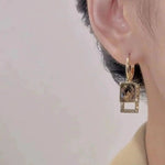Brown zircon earrings - Aurvi