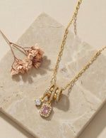 Gold Plated Anti Tarnish Dual Pendant Necklace - Aurvi
