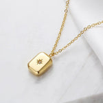Gold - Plated Anti Tarnish Gold - Toned Star themed Geometric Pendant - Aurvi