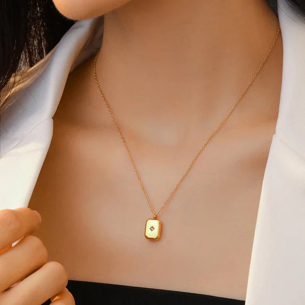 Gold - Plated Anti Tarnish Gold - Toned Star themed Geometric Pendant - Aurvi