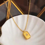 Gold - Plated Anti Tarnish Gold - Toned Star themed Geometric Pendant - Aurvi