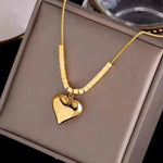 Gold - Plated Anti Tarnish Heart Pendant - Aurvi