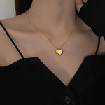 Gold - Plated Anti Tarnish Heart Themed Pendant - Aurvi