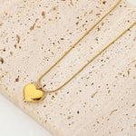 Gold - Plated Anti Tarnish Heart Themed Pendant - Aurvi