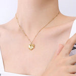 Gold - Plated Anti Tarnish Hug Pendant - Aurvi