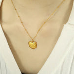 Gold - Plated Anti Tarnish Hug Pendant - Aurvi
