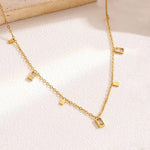 Gold Plated Stainless Steel Anti Tarnish Gold - Toned Geometric Necklace For Women - Aurvi