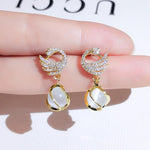 High - end swan earrings - Aurvi