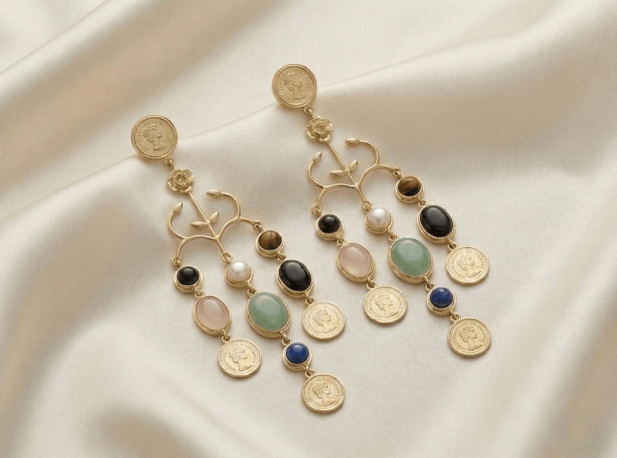 Manira Amazonite Cascade Earrings - Aurvi