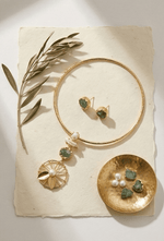 Mriga Carnelian Flowline Choker Set - Aurvi