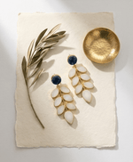 Nirva Leaf Drop Earrings - Aurvi
