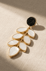 Nishka Leaf Drop Earrings - Aurvi