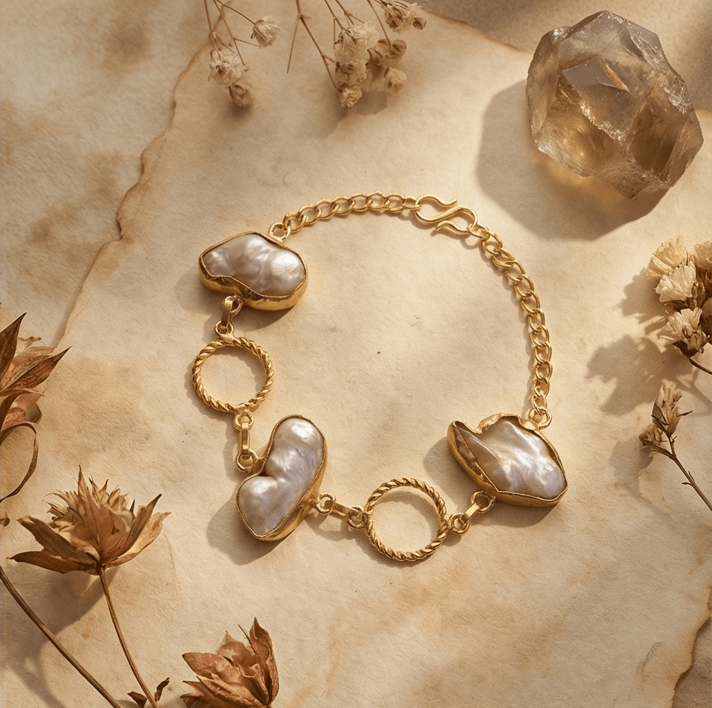 Niva Baroque Pearl Bracelet - Aurvi