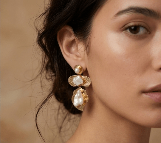 Niva Baroque Pearl Earrings - Aurvi
