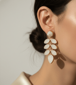 Niva Leaf Drop Earrings - Aurvi