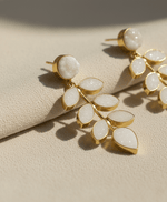 Niva Leaf Drop Earrings - Aurvi
