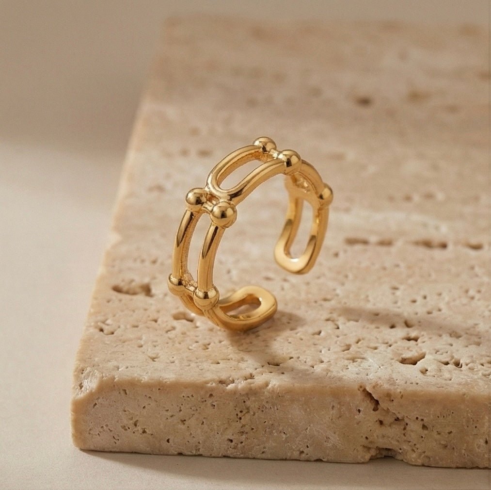 Rectangle Ring - Golden - Aurvi