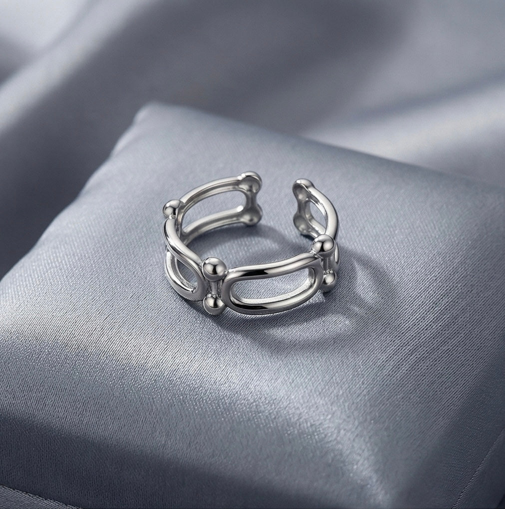 Rectangle Ring - Silver - Aurvi