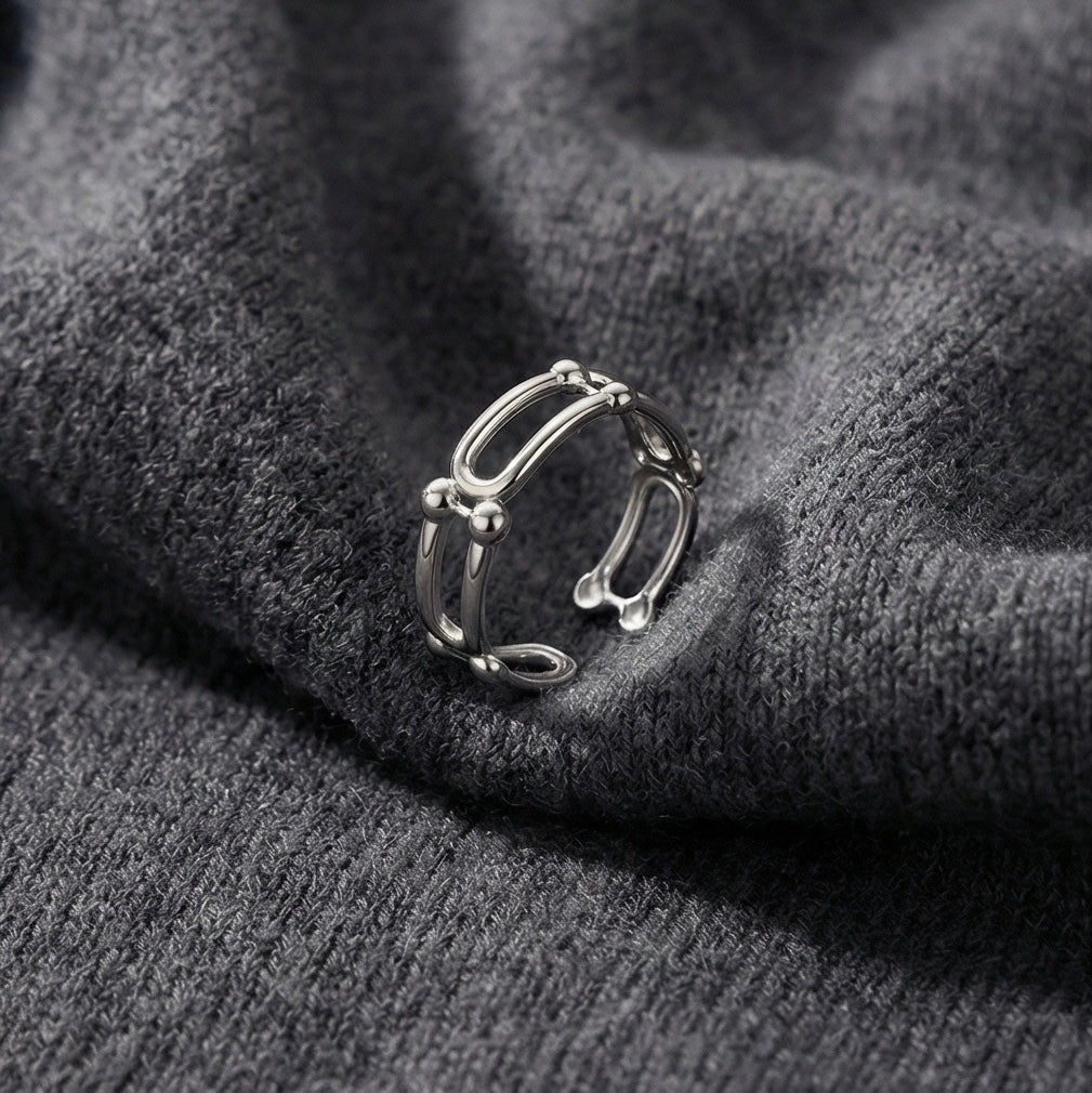 Rectangle Ring - Silver - Aurvi