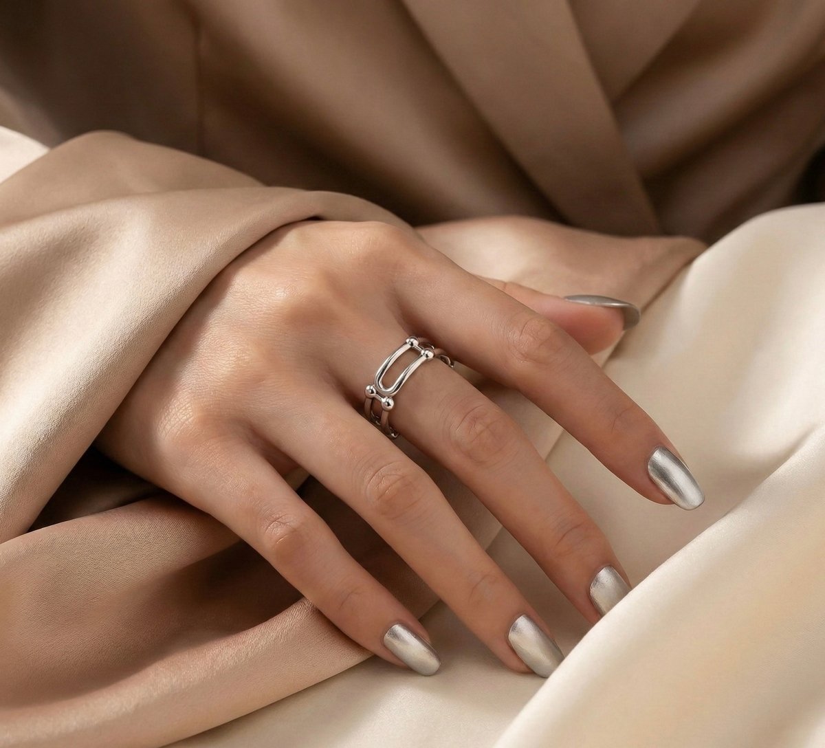 Rectangle Ring - Silver - Aurvi