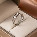 Rectangle Ring - Silver - Aurvi