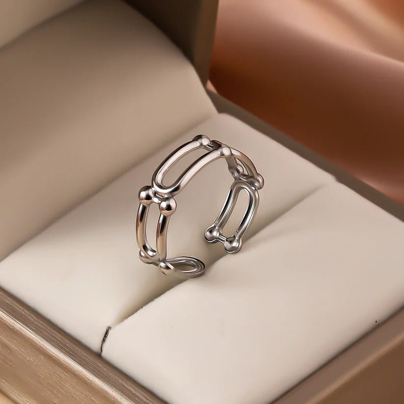 Rectangle Ring - Silver - Aurvi