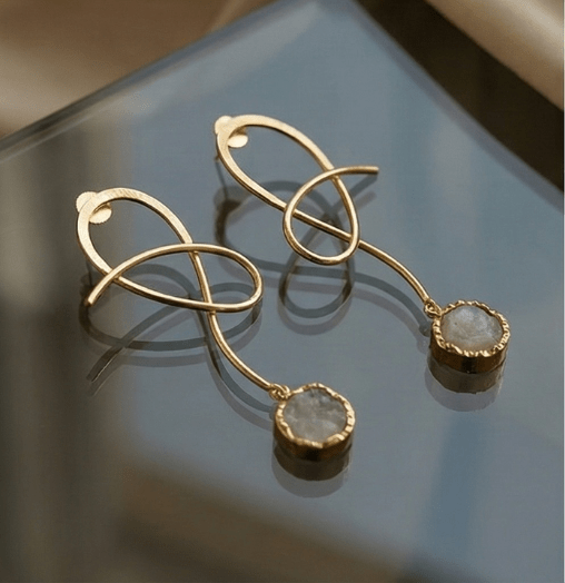 Shulaya Aventurine Helix Earrings - Aurvi