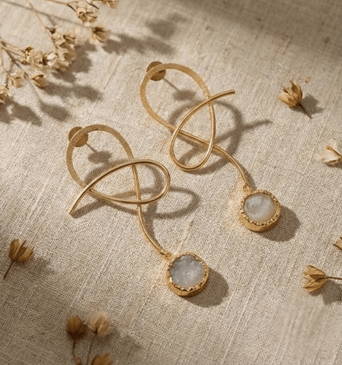 Shulaya Aventurine Helix Earrings - Aurvi