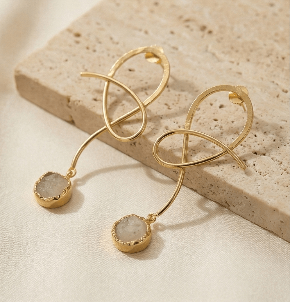 Shulaya Aventurine Helix Earrings - Aurvi